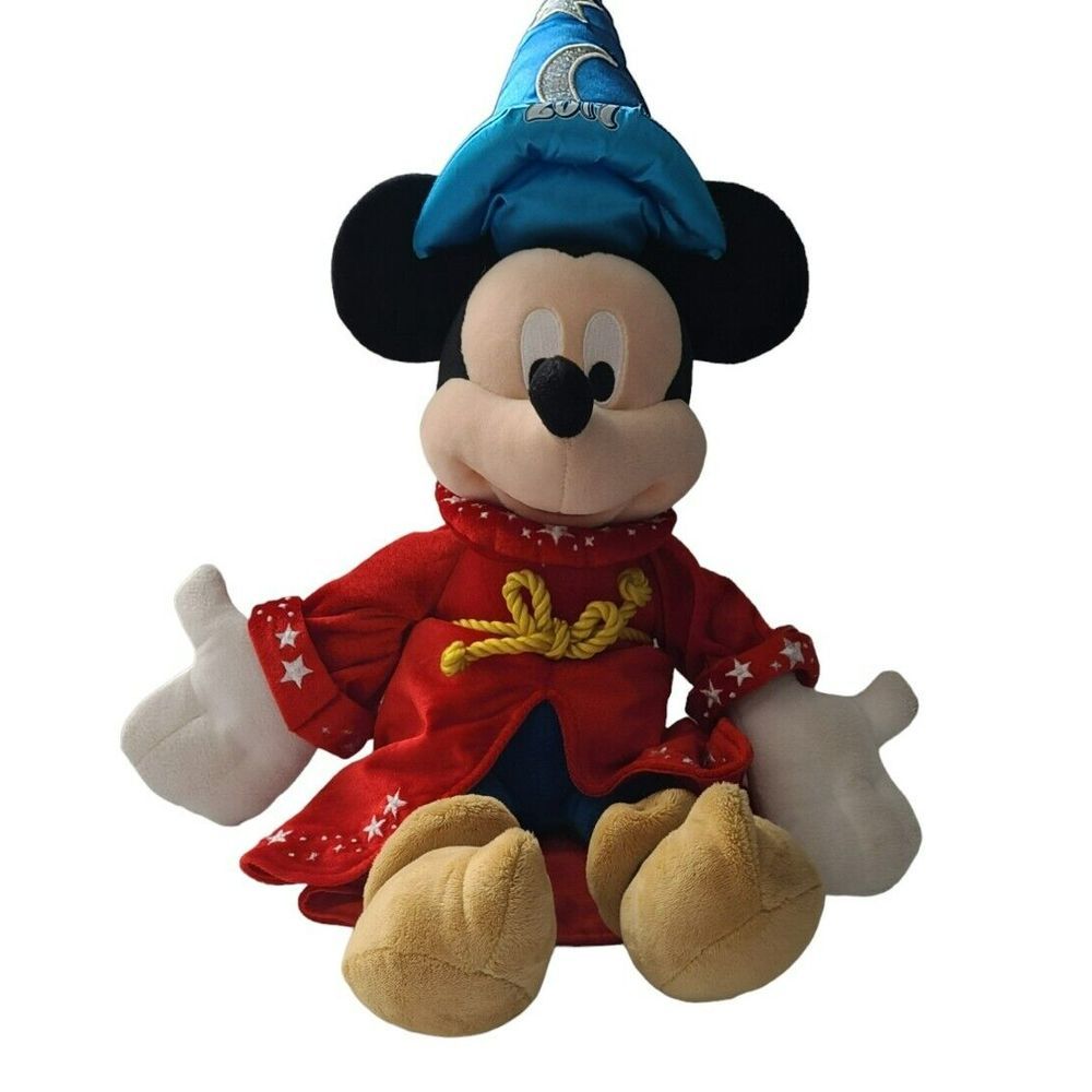 Disney Parks 2017 Sorcerer Mickey Mouse Plush Fantasia Wizard Hat 12 Inch